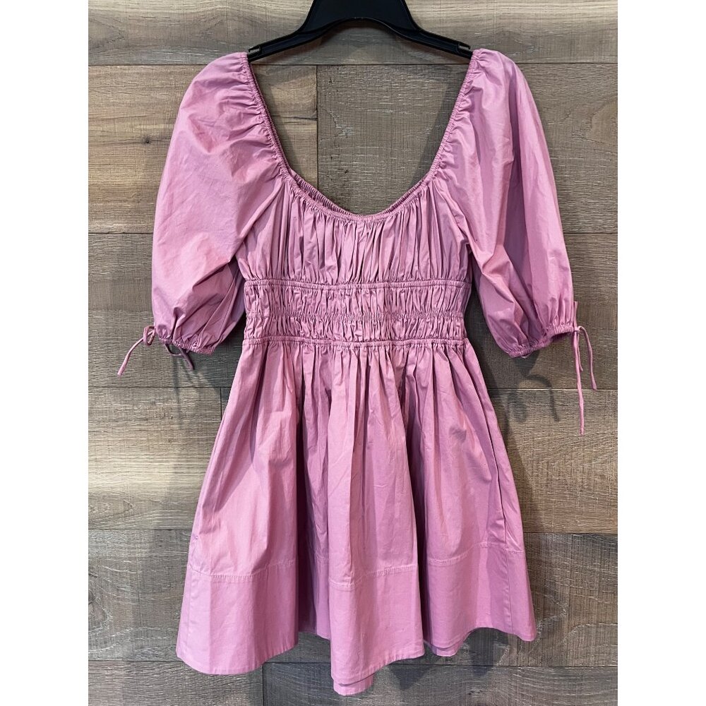 NWOT STAUD Faye Puff Sleeve Mini Dress SIZE M - Picture 8 of 10